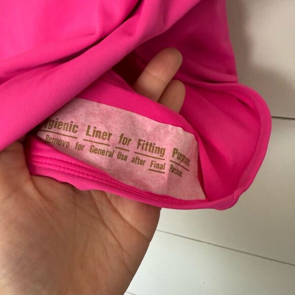 Athleta Women’s Large Pink Scoop One Piece Swim New Beach Pool - Picture 3 of 6